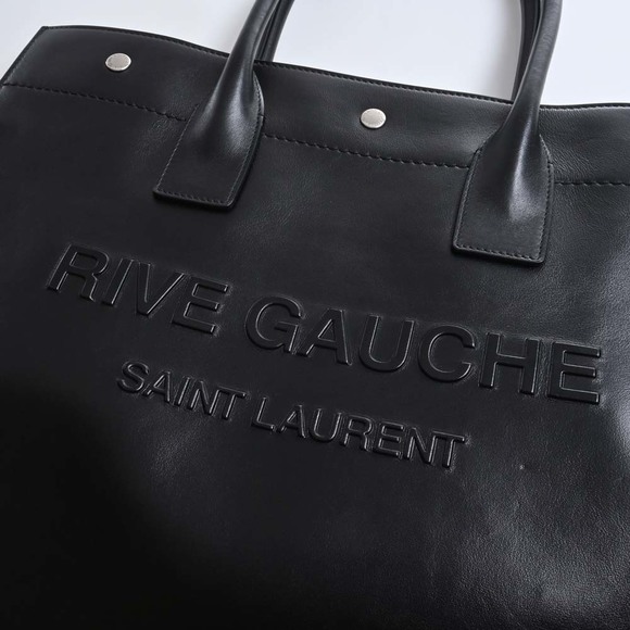 Saint Laurent Rive Gauche Small Tote Bag Black - Picture 7 of 7